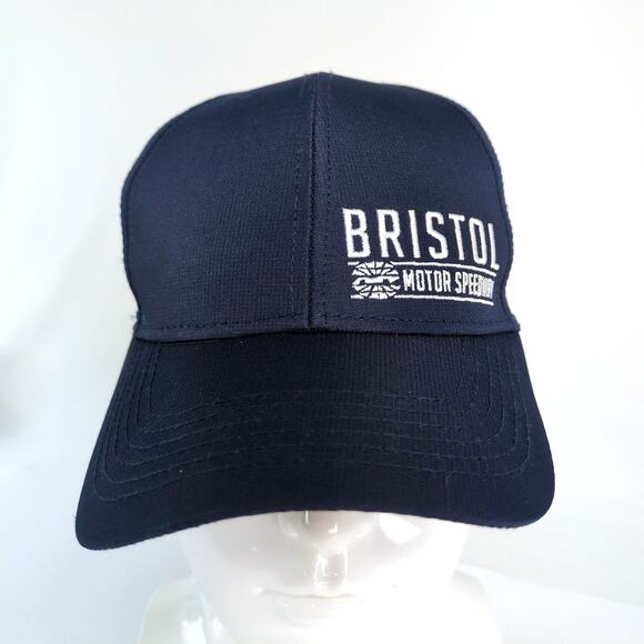Bristol Motor Speedway "Staff" Navy Blue Baseball Hat Ball Cap Racing TN Nascar - Picture 2 of 7